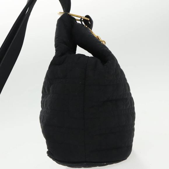 Christian Dior Canage Shoulder Bag Nylon Black Gold Auth yk15552 - Picture 5 of 16